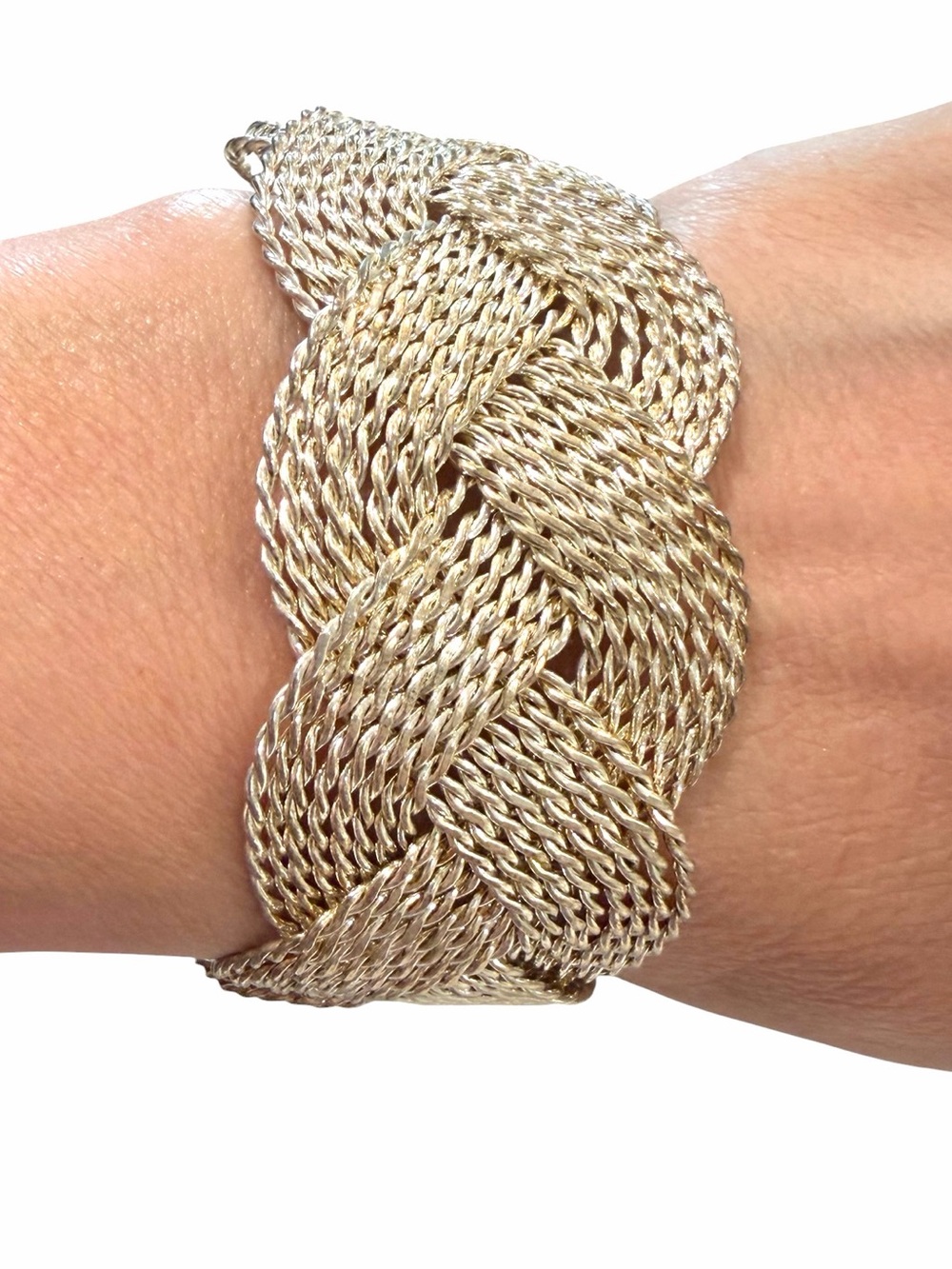 Gold Braided Mesh Bracelet - Women Jewelry